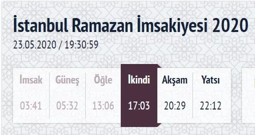 2017 Imsakiye Antalya Iftar Saatleri Sahur Ezan Vakti Internet Haber