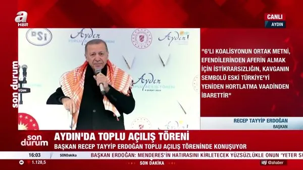 Son Dakika: Başkan Erdoğan'dan Aydın'da önemli açıklamalar | Video