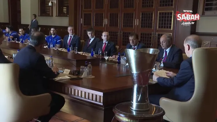 Şampiyonlar Külliye'de! Başkan Erdoğan Anadolu Efes takımını kabul etti | Video