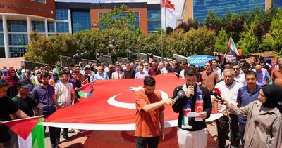 Kilis'te üniversiteliler Filistin için yürüdü #kilis