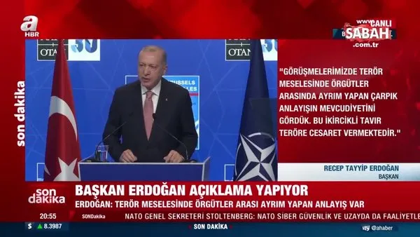 Son dakika: Başkan Erdoğan'dan Biden ile görüşme sonrası önemli açıklamalar | Video