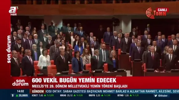 HDP'liler, Meclis açılışında İstiklal Marşı'nı okumadı | Video
