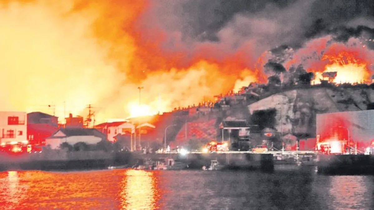 Japonya’da yangın: 170 bina kül oldu