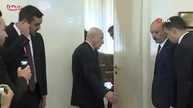 MHP lideri Bahçeli, TBMM Başkanı Kurtulmuş ile görüştü | Video