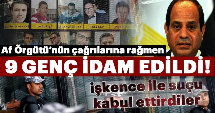 Mısır, Af örgütünün çağrılarını dinlemedi! 9 genci idam etti