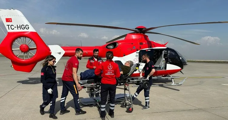Ambulans helikopter, kalp yetmezliği olan 57 yaşındaki vatandaşı Diyarbakır’a taşıdı