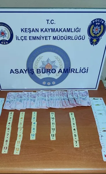 Edirne’de kumar operasyonu: 6 kişiye 38 bin 550 lira ceza yazıldı!
