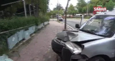 Kontrolden çıkan araç restoran duvarına çarparak durabildi: 2 yaralı | Video