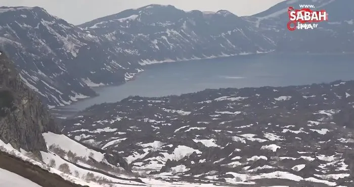 Nemrut Krater Gölü’nde kartpostallık görüntüler | Video
