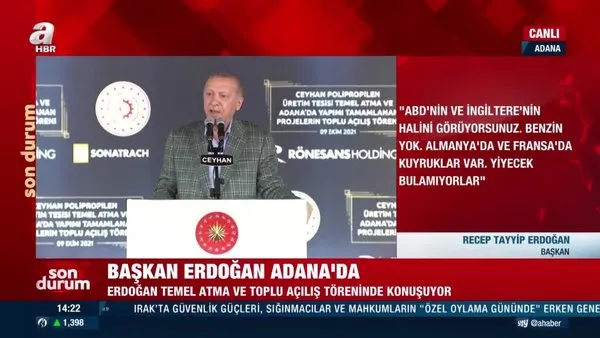 Başkan Erdoğan'dan Adana'da temel atma ve toplu açılış töreninde önemli açıklamalar