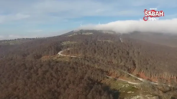 Balıkesir'de sis dağı böyle kapladı | Video