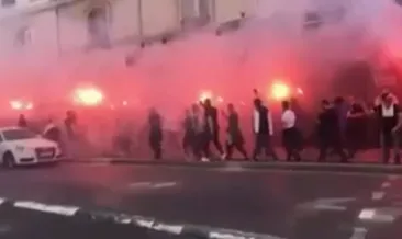 Beşiktaş taraftarları Lyon sokaklarını inletti!