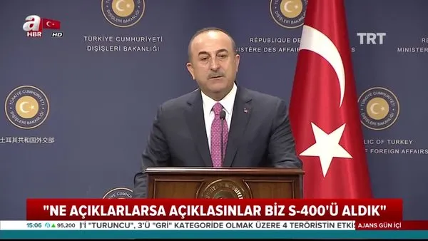 Bakan Çavuşoğlu'ndan S-400 açıklaması 
