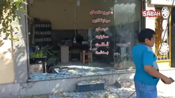 İran'da düşen İHA, 2 kişiyi yaraladı | Video