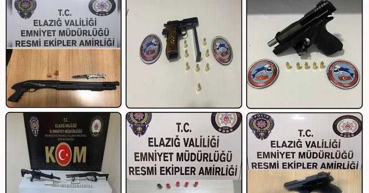 Ruhsatsız silah taşıyan 8 şüpheli gözaltına alındı