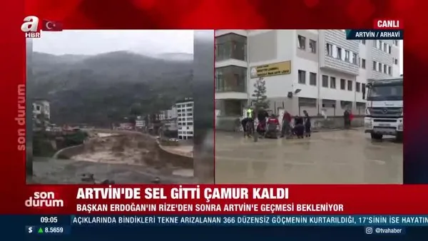 Başkan Erdoğan, Rize ve Artvin'e gidecek. İşte sel ve heyelan bölgelerindeki son durum | Video