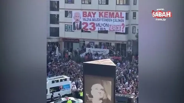 Yalova'da Kılıçdaroğlu'na soğuk duş protesto: Belediyeden çalınan 23 milyon nerede? | Video