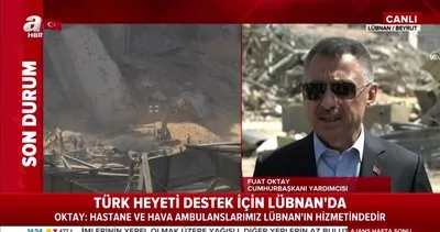 Cumhurbaşkanı Yardımcısı Oktay ve Dışişleri Bakanı Çavuşoğlu Beyrut’ta patlama alanında | Video