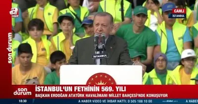 Başkan Erdoğan Atatürk Havalimanı Millet Bahçesi’nden seslendi: Son nefesimize kadar buradayız