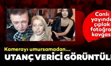 SON DAKİKA: Canlı yayında kızla çıplak fotoğraf tartışması! Youtuber kızın kafasını defalarca masaya vurdu…