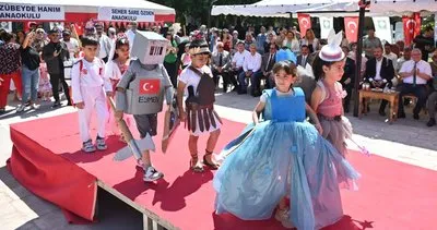 Alkışlar minik öğrencilere… Atık malzemelerden defile yaptılar #osmaniye