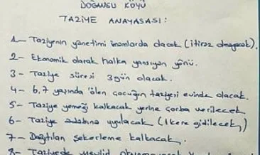 Ağrı’da köylülerden taziye anayasası