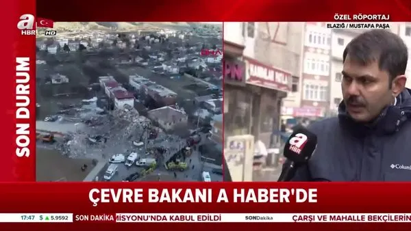 Çevre ve Şehircilik Bakanı Murat Kurum'dan A Haber’e özel açıklamalar! Deprem bölgesinde neler yapılacak?
