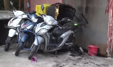Kadıköy’de motosiklet kundaklama iddiası: 4 motosiklet kullanılamaz hale geldi