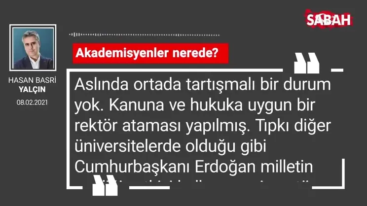 Hasan Basri Yalçın | Akademisyenler nerede?