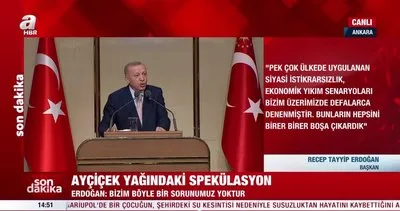 Başkan Erdoğan’dan yağ açıklaması: Ayçiçek yağında sorunumuz yok, nerede stokçu varsa bunlara gereğini yapacağız! | Video