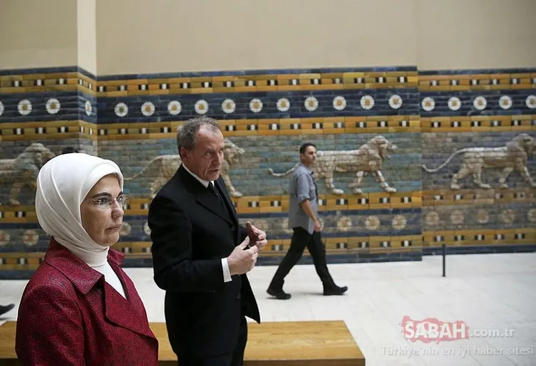 Emine Erdoğan Berlin’de Bergama Müzesi’ni ziyaret etti