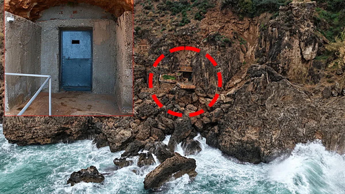 SON DAKİKA… Antalya Konyaaltı Sahili’ndeki falezlerde gizemli oda! Beton dökülmüş halde duş hatta güvenlik kamerası bile var… SON DAKİKA… Antalya Konyaaltı Sahili’ndeki falezlerde gizemli oda! Beton dökülmüş halde duş hatta güvenlik kamerası bile var…