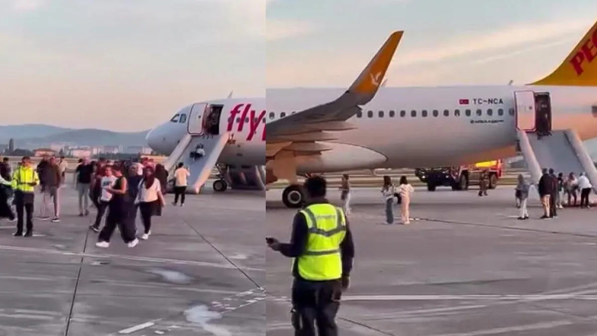 SON DAKİKA… Ankara’da havaalanında panik anları! Yolcular uçaktan tahliye edildi