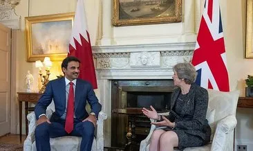 Katar Emiri Al Sani, İngiltere Başbakanı May ile görüştü
