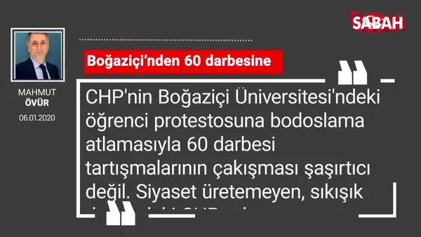 Mahmut Övür 'Boğaziçi’nden 60 darbesine'