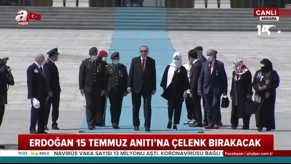 Son Dakika Haberi: Cumhurbaşkanı Erdoğan 15 Temmuz Anıtı'na çelenk bıraktı | Video