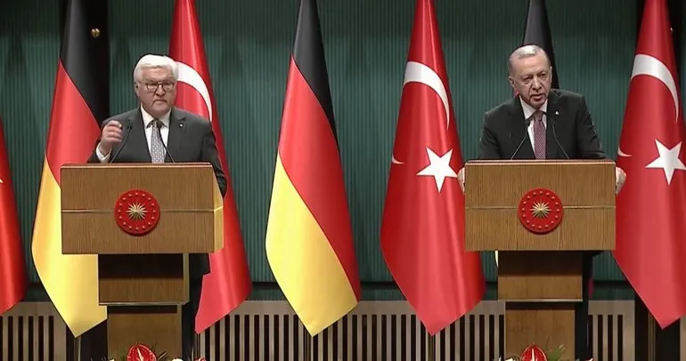 SON DAKİKA | Başkan Erdoğan'dan Alman mevkidaşı Steinmeier ile ortak basın toplantısı