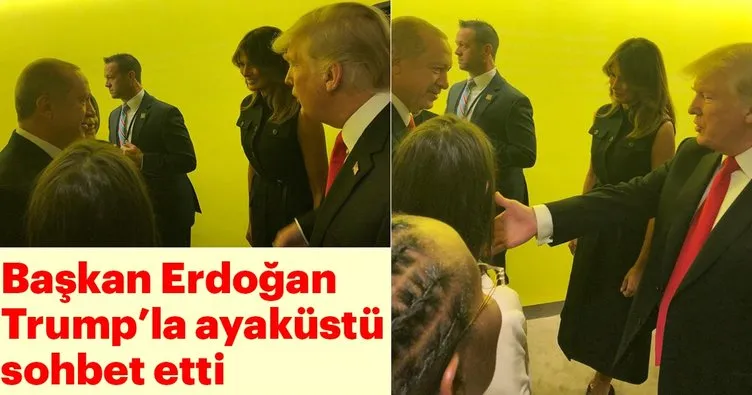 Başkan Erdoğan BM Genel Kurulu’nda Trump ile ayaküstü görüştü