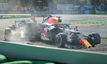 Formula İtalya Grand Prix’sinde unutulmaz kaza! Verstappen ve Hamilton...