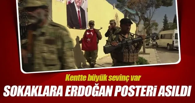 Dabık’ta sokaklara Erdoğan posterleri asıldı
