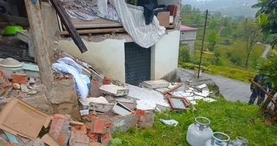 Mutfak tüpü patladı, ev çöktü: 1 yaralı #trabzon