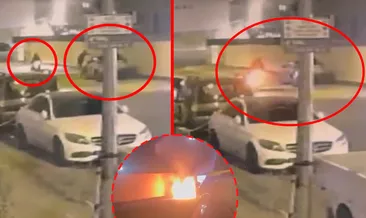 Batman’da korku dolu anlar! Motosikletle gelip otomobili ateşe verdiler: Kundakçı alevlerden son anda böyle kurtuldu! #batman