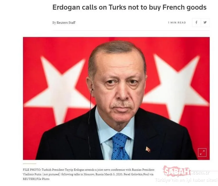Başkan Erdoğan'ın Fransız mallarına boykot çağrısı dünya basınında! Hepsi son dakika geçti
