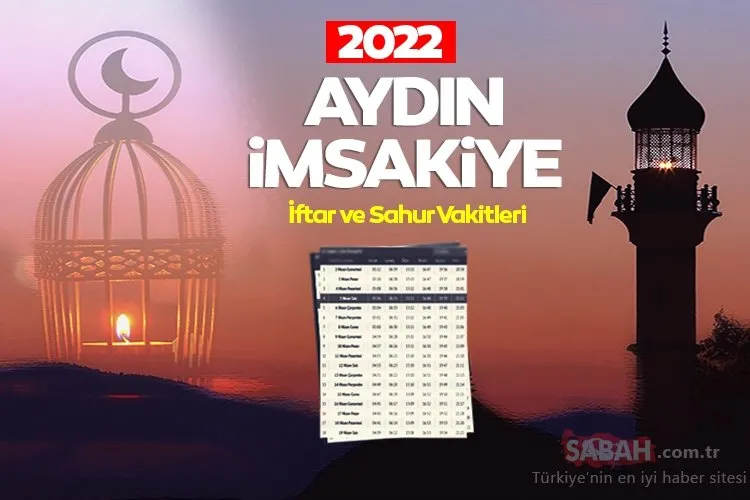 Aydın Ramazan İmsakiyesi 2022 | Diyanet ile Aydın sahur saati, iftar ve imsak vakitleri saat kaçta okunuyor?
