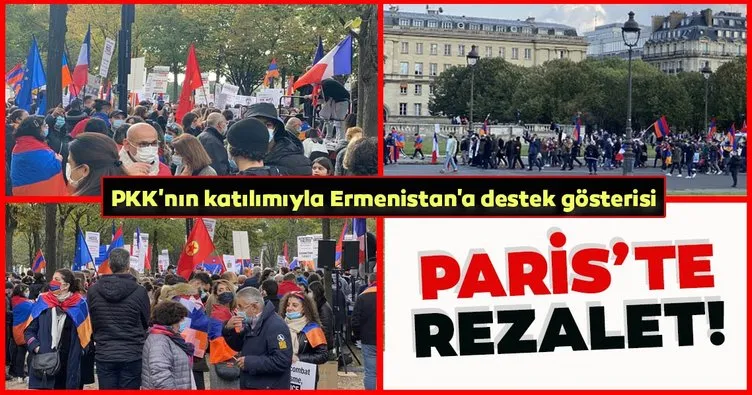 Paris’te terör örgütü PKK’nın katılımıyla Ermenistan’a destek gösterisi düzenlendi