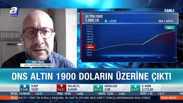 Cem Tözge: Ons altın için 2000 dolarlar konuşulmaya başlanacaktır