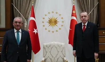 Başkan Erdoğan DSP Genel Başkanı Önder Aksakal’ı kabul etti