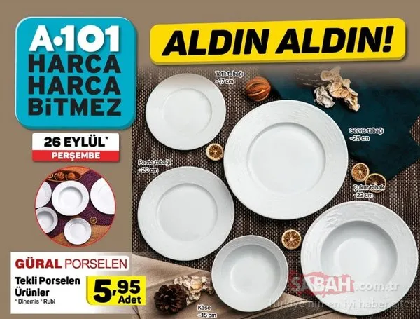 A101 aktüel 26 Eylül 2019! A101 aktüel ürün kataloğunda bu hafta dev fırsatlar