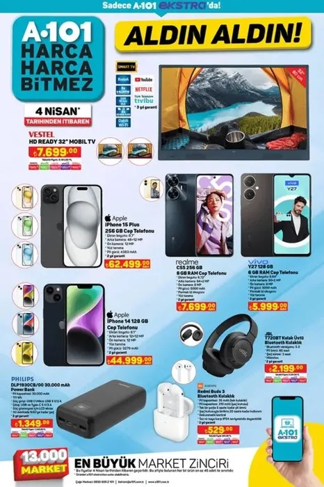 A101 aktüel ürünler kataloğunda Perşembe fırsatı: iPhone 15 A101’de mağazadan daha ucuza!