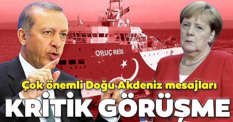 Son dakika haberler: Başkan Erdoğan ile Merkel arasında kritik Doğu Akdeniz görüşmesi! Önemli mesajlar...